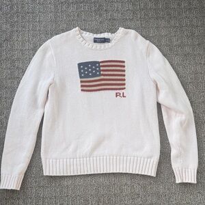 Pink pony Ralph Lauren flag sweater